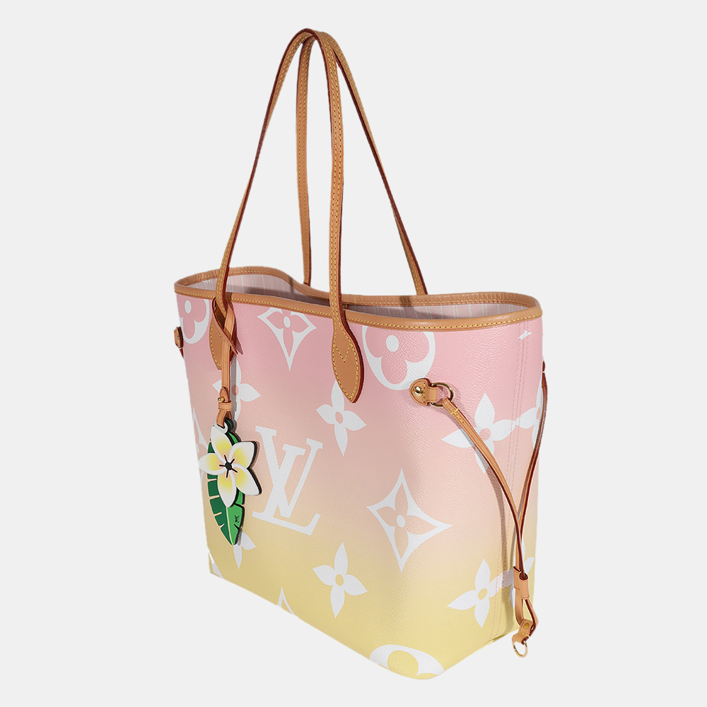 

Louis Vuitton Pink & Yellow Monogram Giant By The Pool Neverfull MM Bag