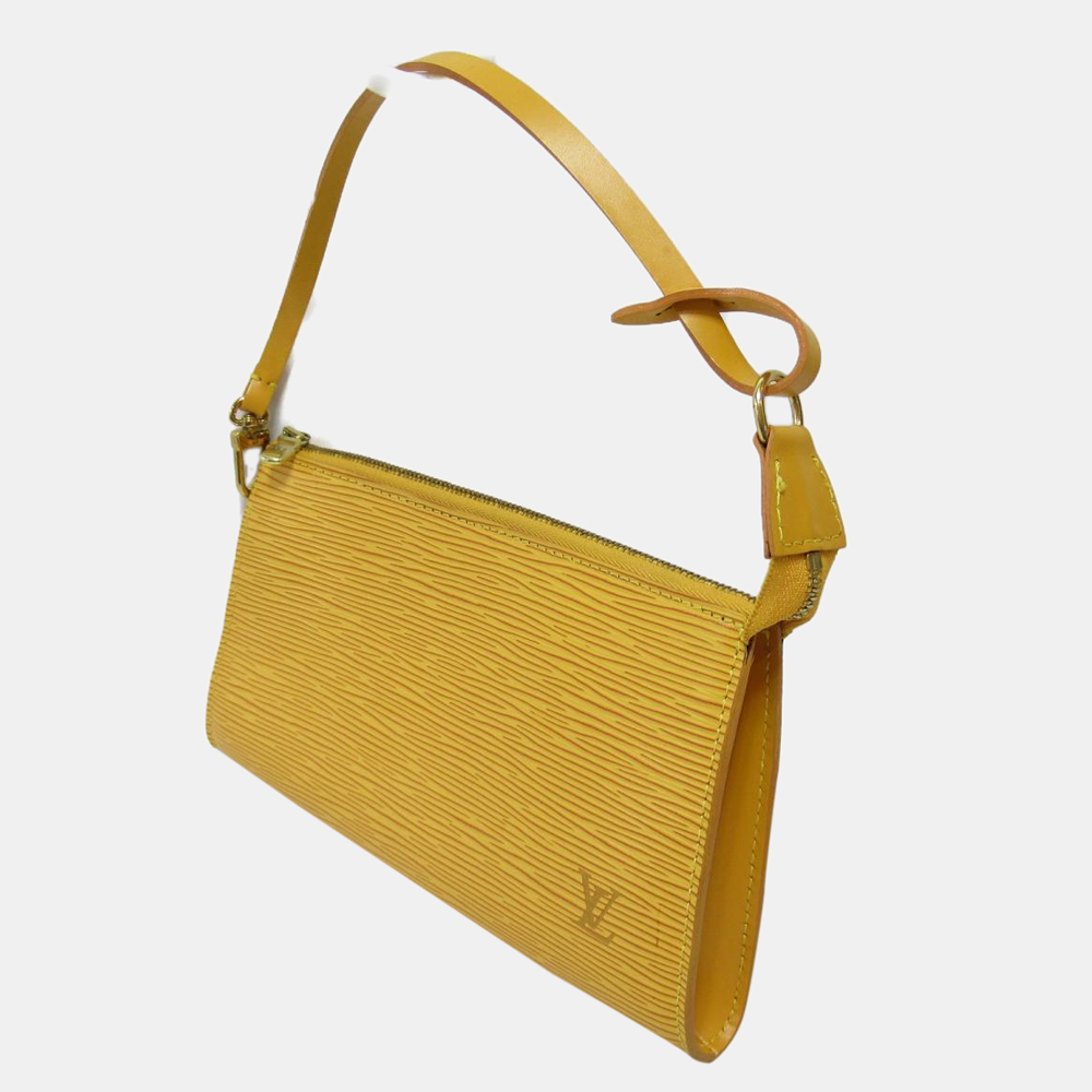 

Louis Vuitton Yellow Epi Pochette Accessoires Bag