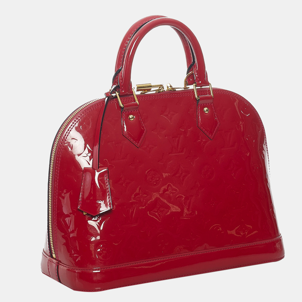 

Louis Vuitton Red Vernis Alma PM