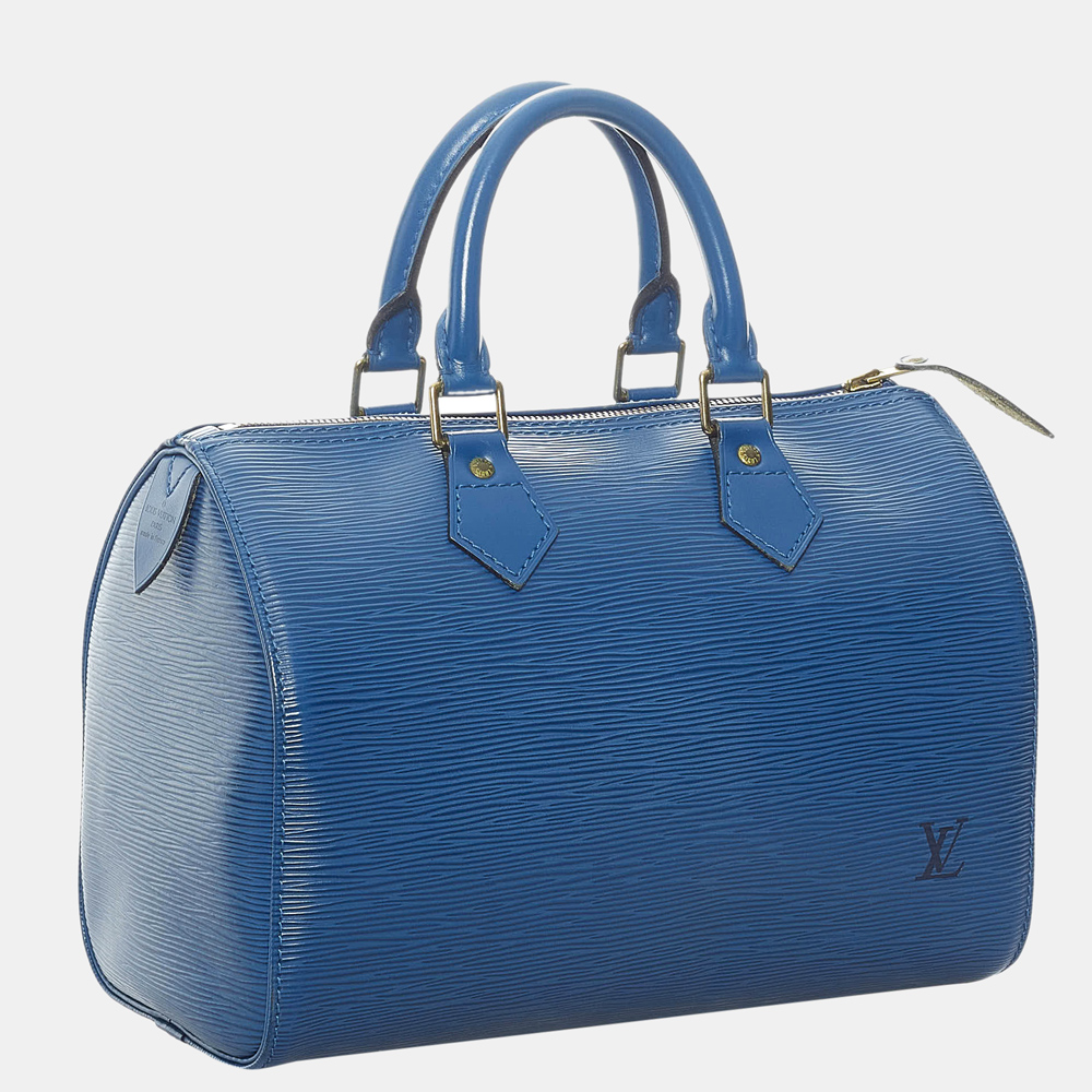 

Louis Vuitton Blue Epi Speedy 25