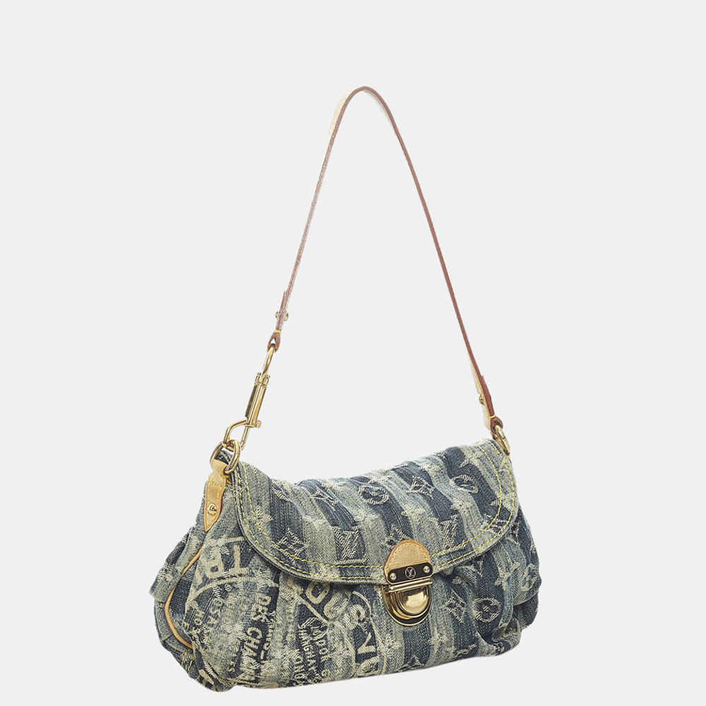 

Louis Vuitton Blue/Brown Monogram Denim Mini Pleaty Raye