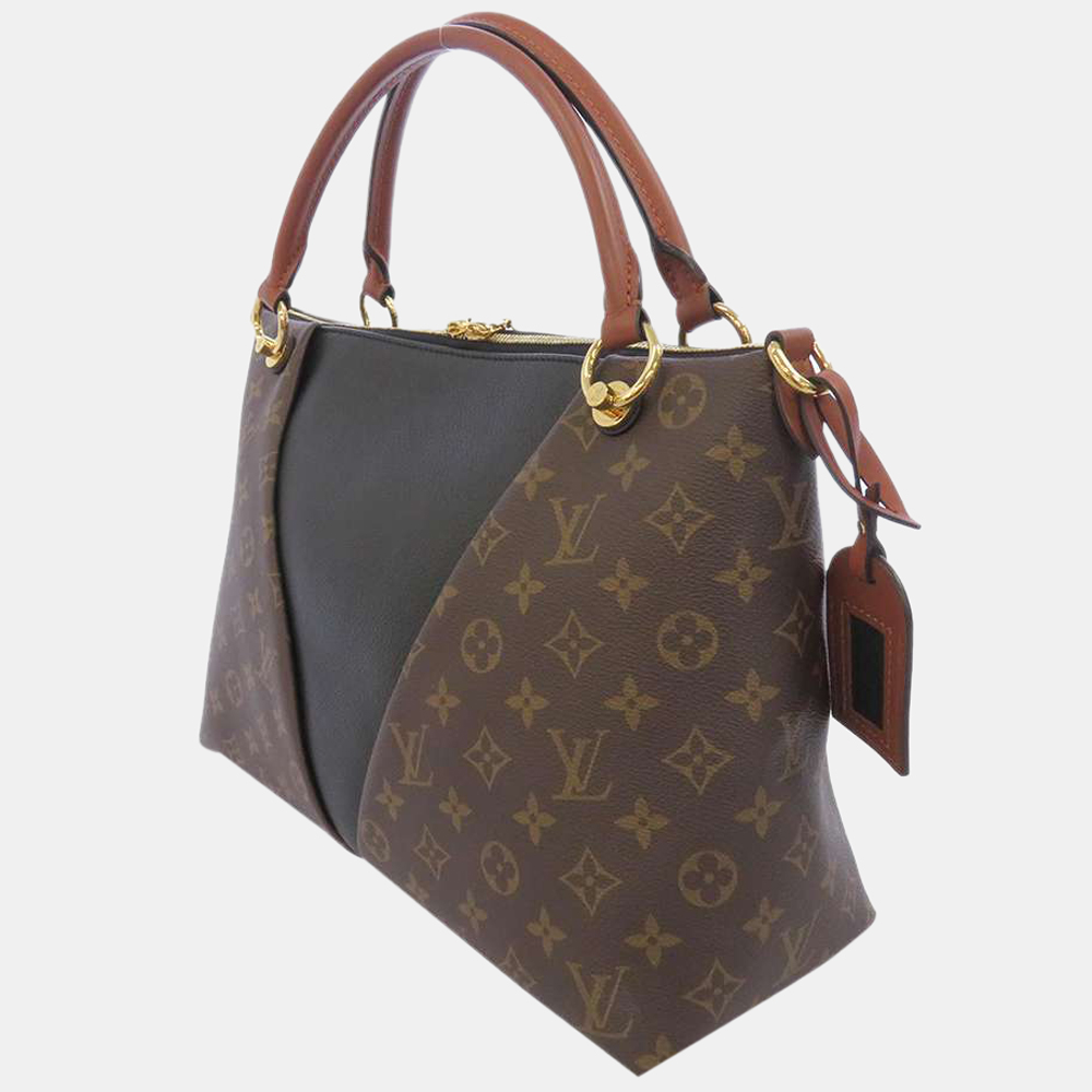 

Louis Vuitton Brown/Black Monogram Canvas MM V Tote Bag