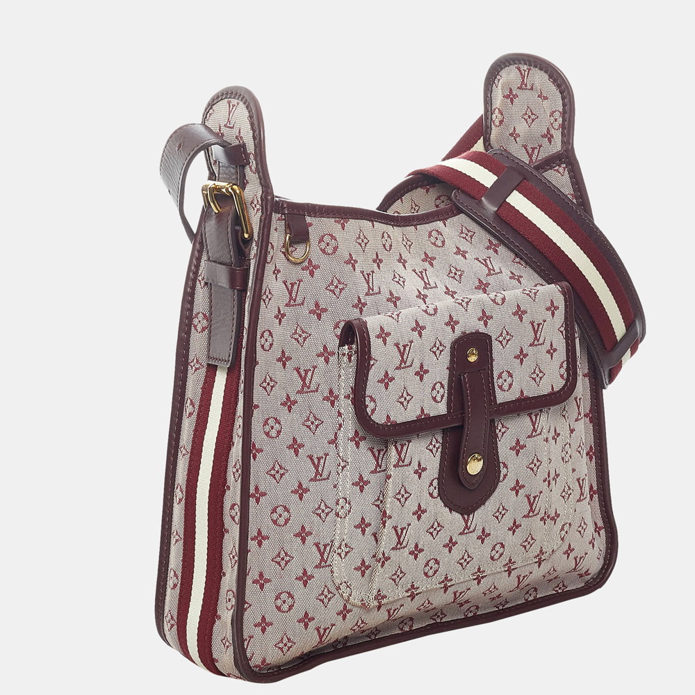 

Louis Vuitton Pink/Red/Burgundy Monogram Mini Lin Mary Kate Besace