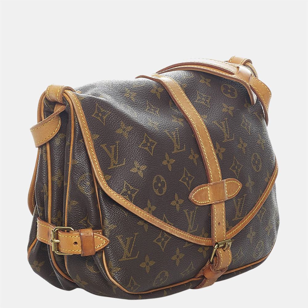 

Louis Vuitton Brown Monogram Saumur 30