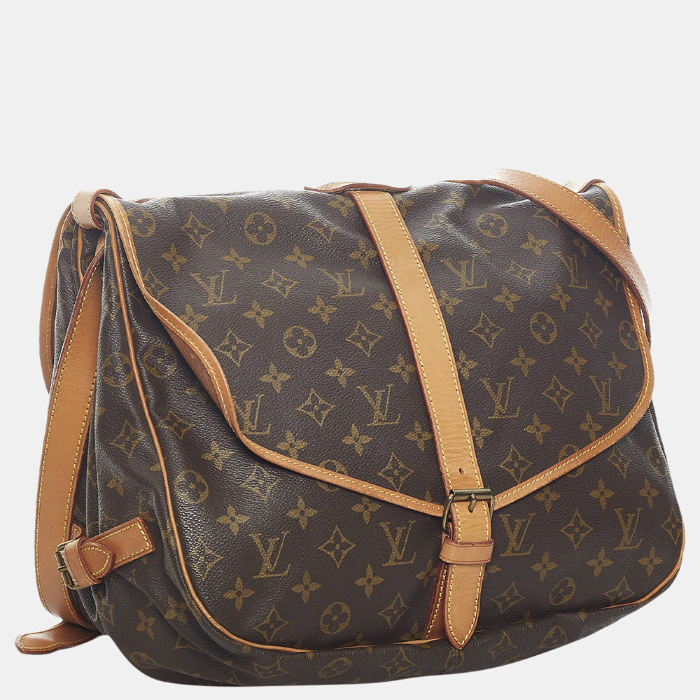

Louis Vuitton Brown Monogram Saumur 35