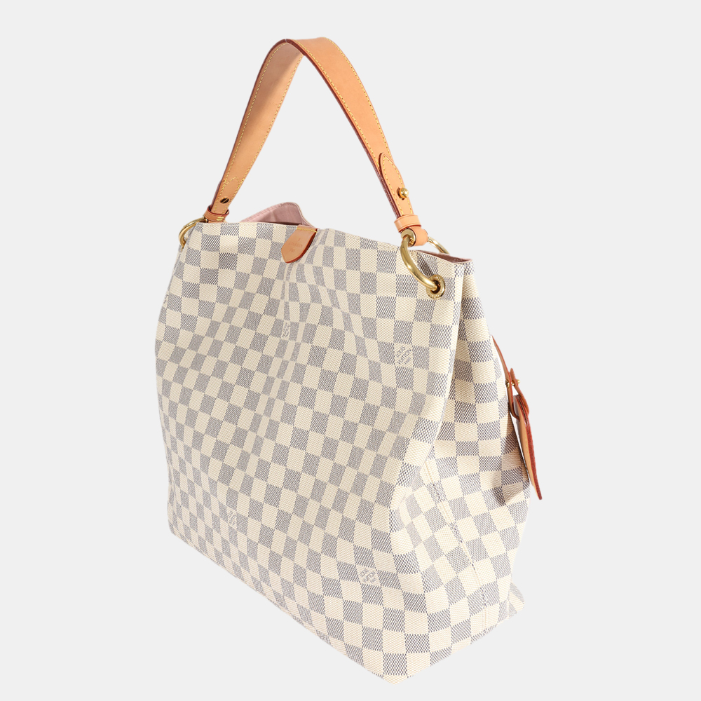 

Louis Vuitton Damier Ebene Canvas Azur Graceful MM Tote Bag, Blue