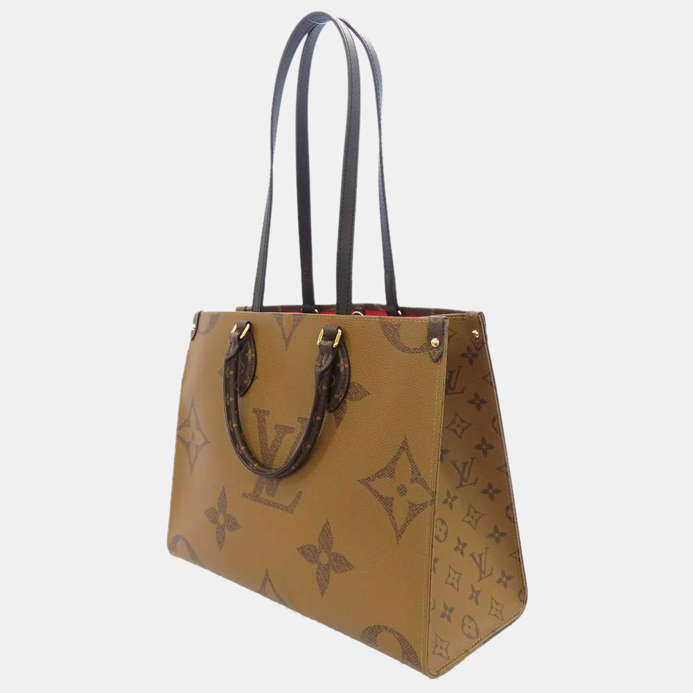 

Louis Vuitton Brown Monogram Canvas Reverse On The Go MM Tote Bag