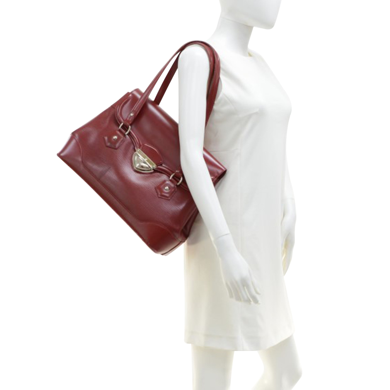 

Louis Vuitton Rubis Epi Leather Bagatelle GM Bag, Red