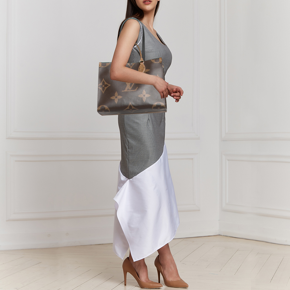 

Louis Vuitton Monogram Reverse Canvas Onthego MM Bag, Brown