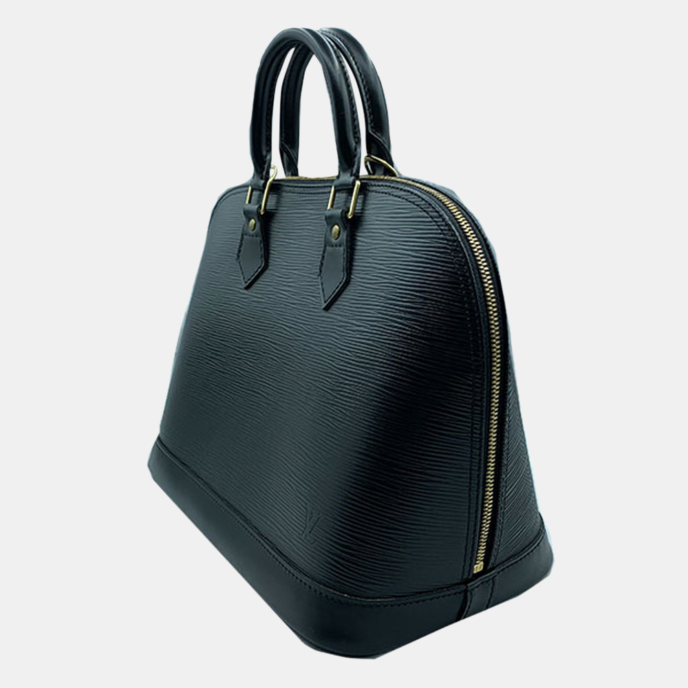 

Louis Vuitton Black Epi Leather Alma PM Satchel Bag