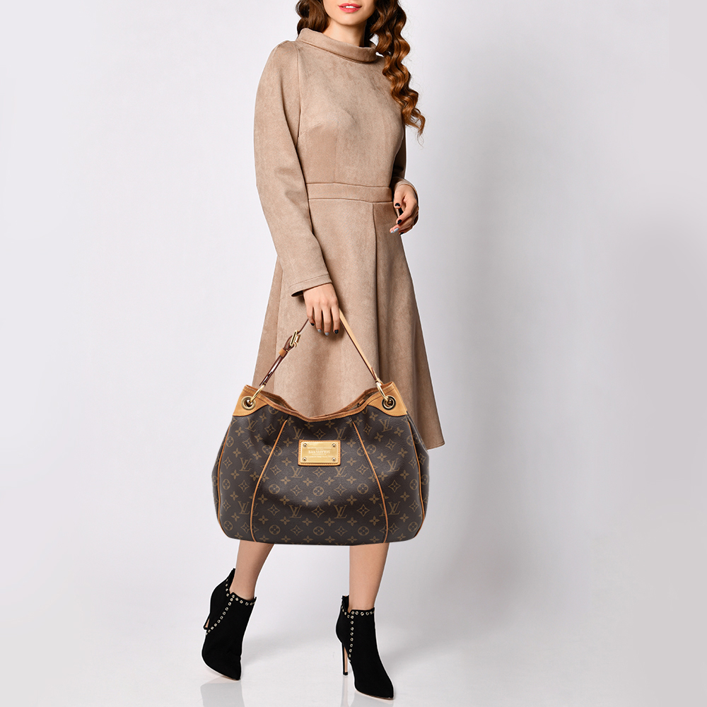 

Louis Vuitton Monogram Canvas and Leather Galleria PM Bag, Brown