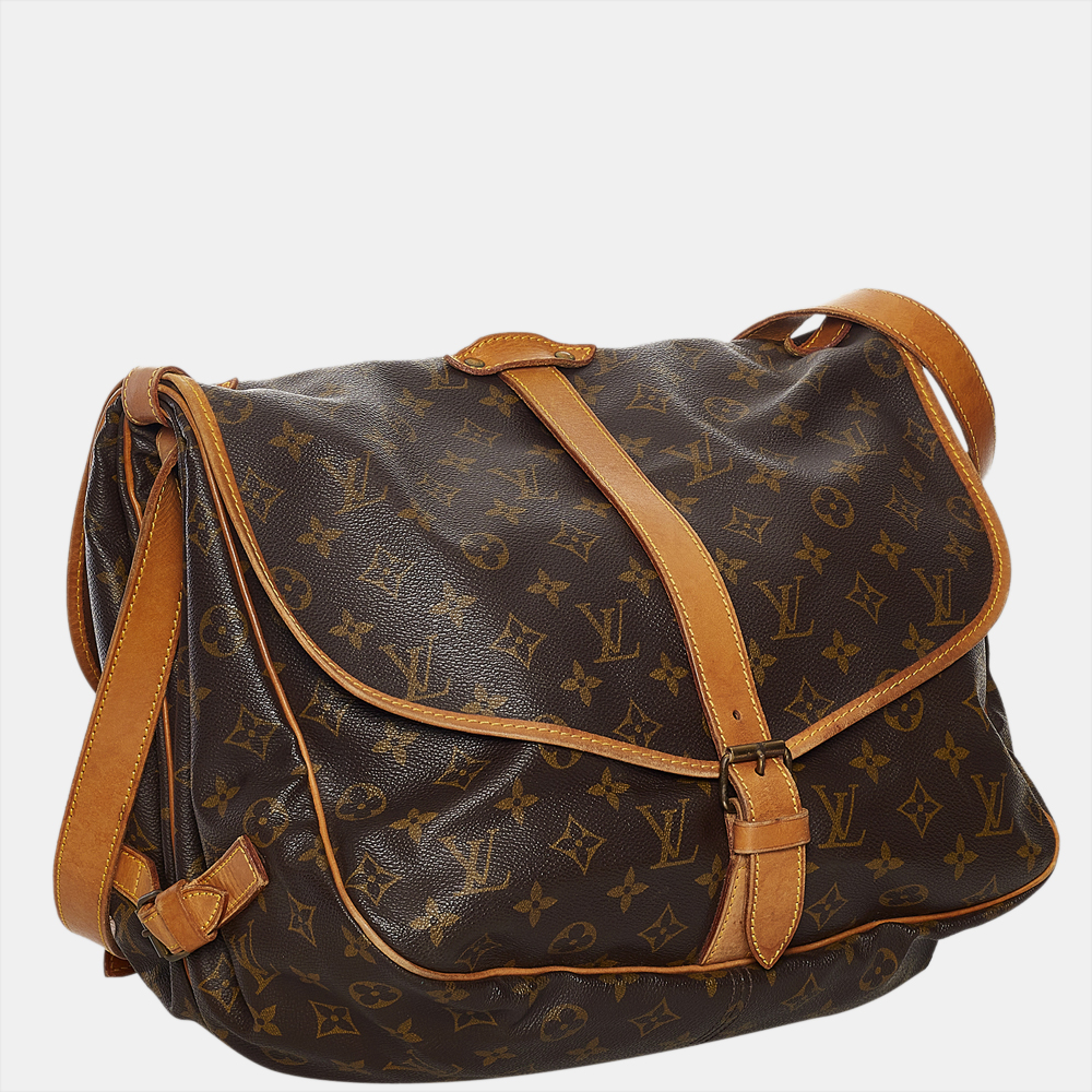 

Louis Vuitton Brown Monogram Saumur 35