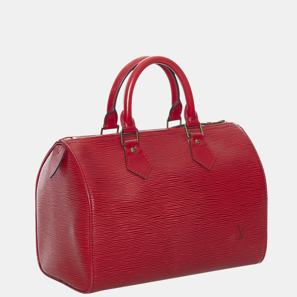

Louis Vuitton Red Epi Speedy 25