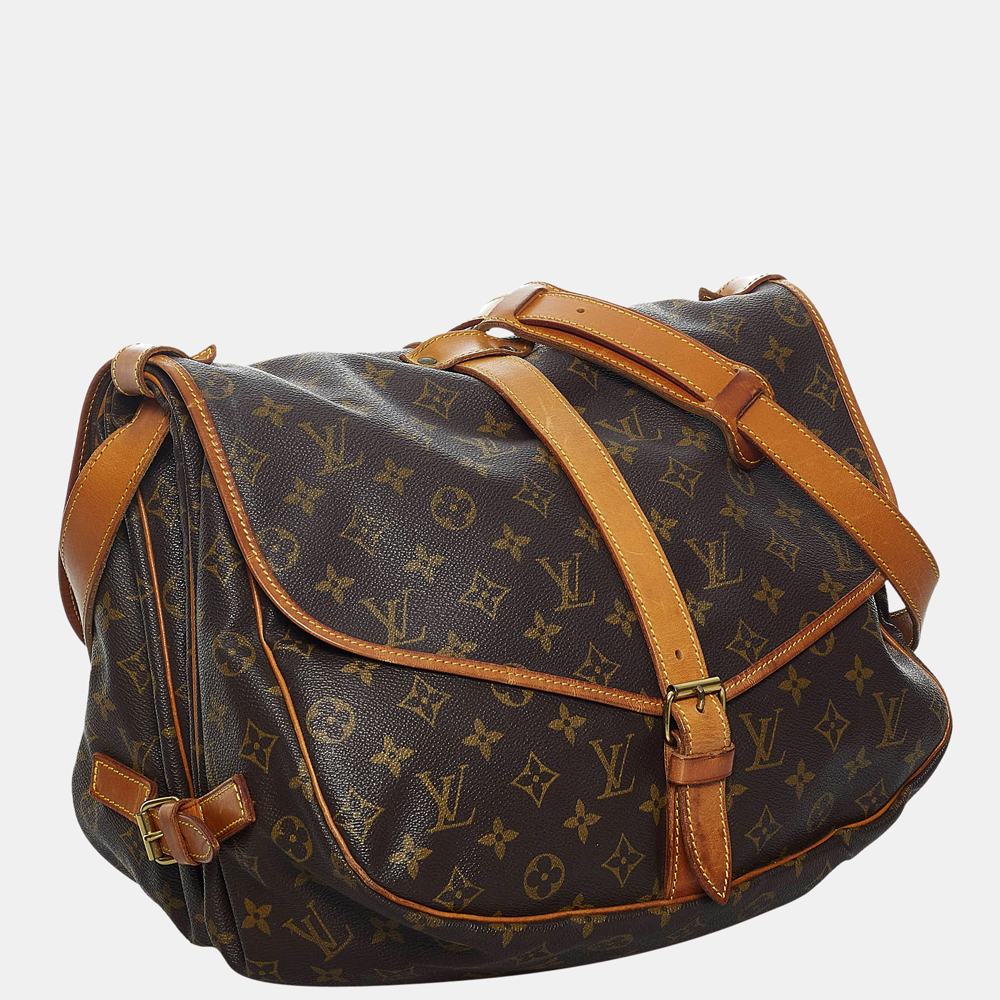 

Louis Vuitton Brown Monogram Saumur 35
