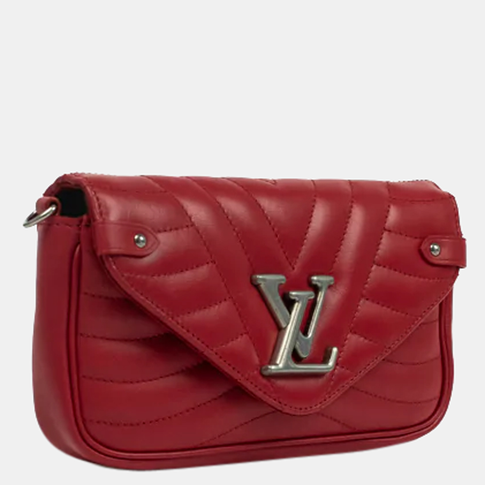 

Louis Vuitton Red Leather New Wave Shoulder Bag