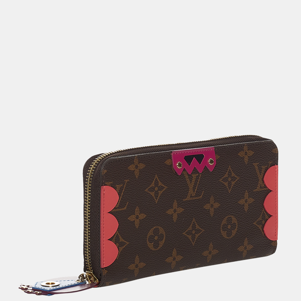 

Louis Vuitton Brown/Multi Color Monogram Totem Flamingo Zippy Wallet