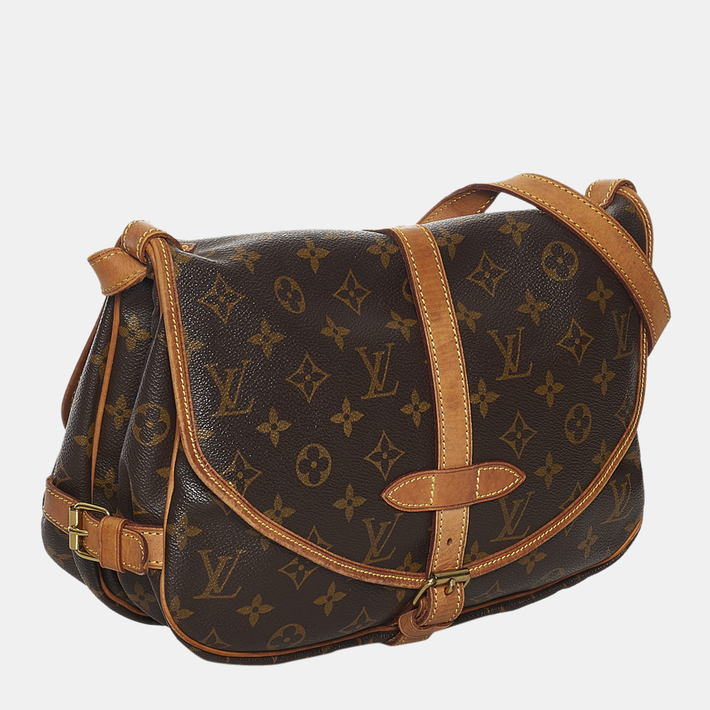 

Louis Vuitton Brown Monogram Saumur 30