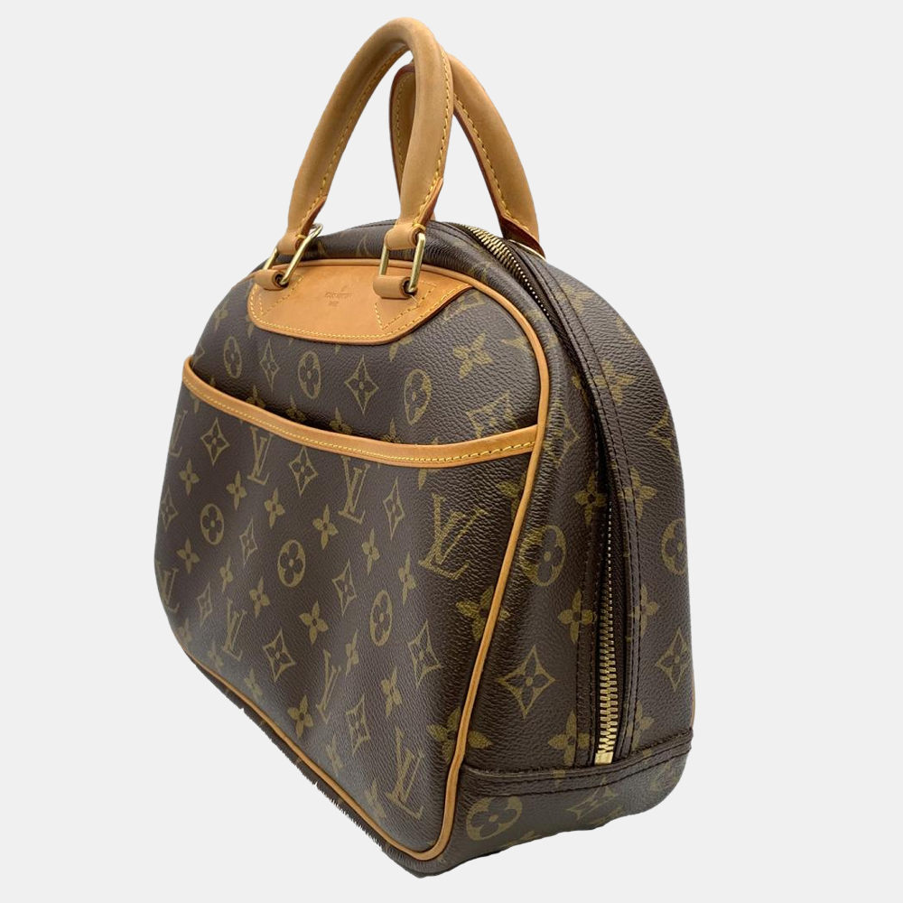 

Louis Vuitton Brown Canvas Monogram Trouville Satchel Bag