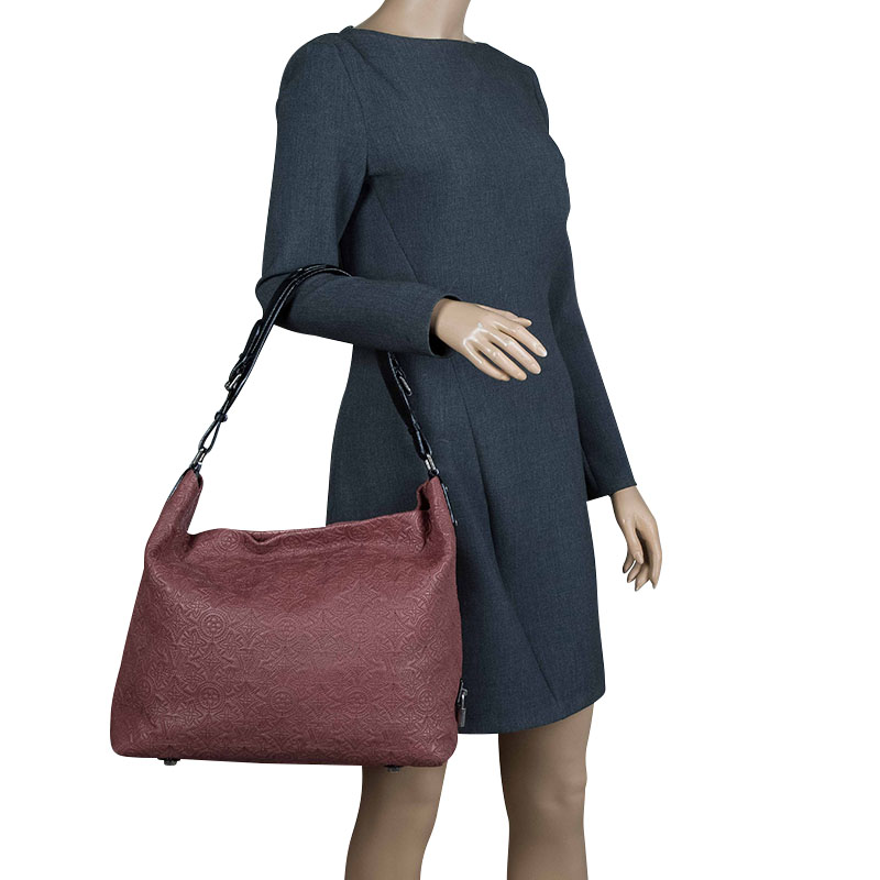 

Louis Vuitton Framboise Monogram Antheia Leather Hobo PM Bag, Red