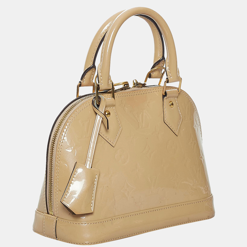 

Louis Vuitton Beige/Brown Vernis Alma BB