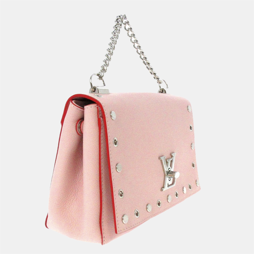 

Louis Vuitton Pink/Silver LockMe II Embellished BB