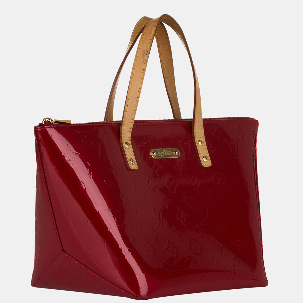 

Louis Vuitton Brown/Red Vernis Bellevue PM