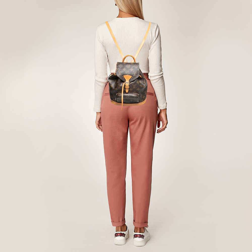 

Louis Vuitton Monogram Canvas Mini Montsouris Backpack, Brown