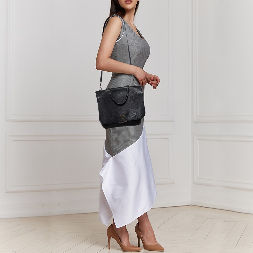 

Louis Vuitton Black Taurillon Leather Volta Top Handle Bag