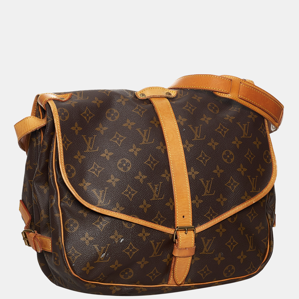 

Louis Vuitton Brown Monogram Saumur 35