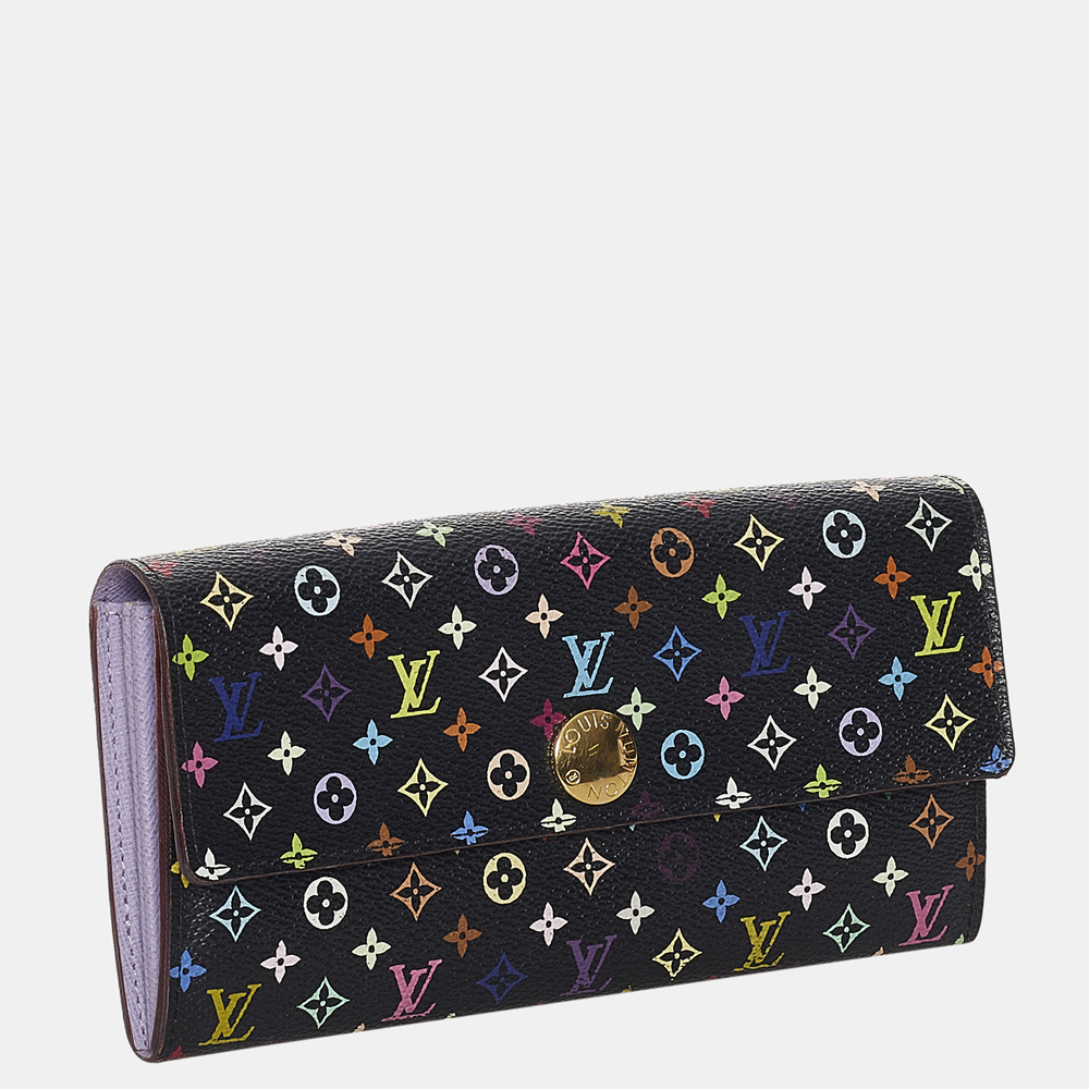 

Louis Vuitton Black/Multicolor Monogram Multicolore Sarah Long Wallet