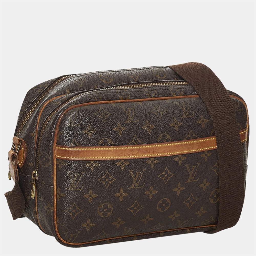 

Louis Vuitton Brown Monogram Reporter PM