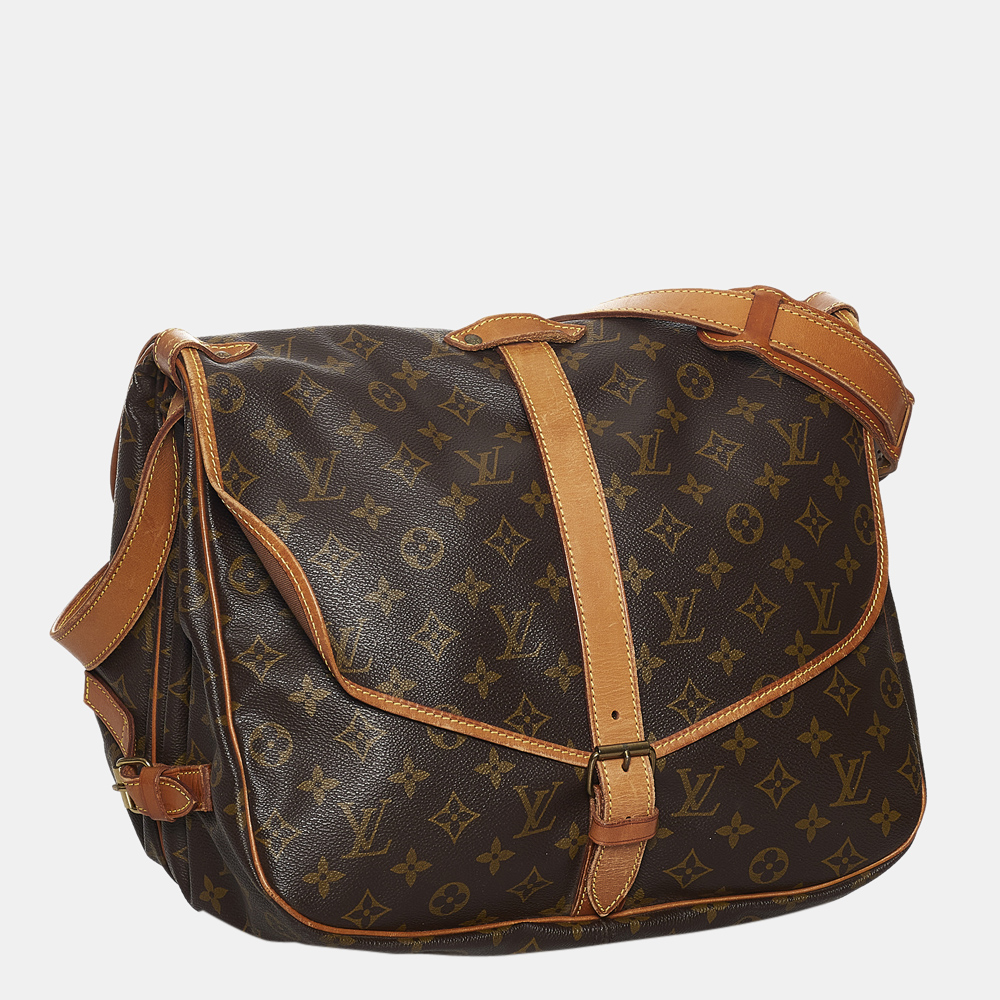 

Louis Vuitton Brown Monogram Saumur 35