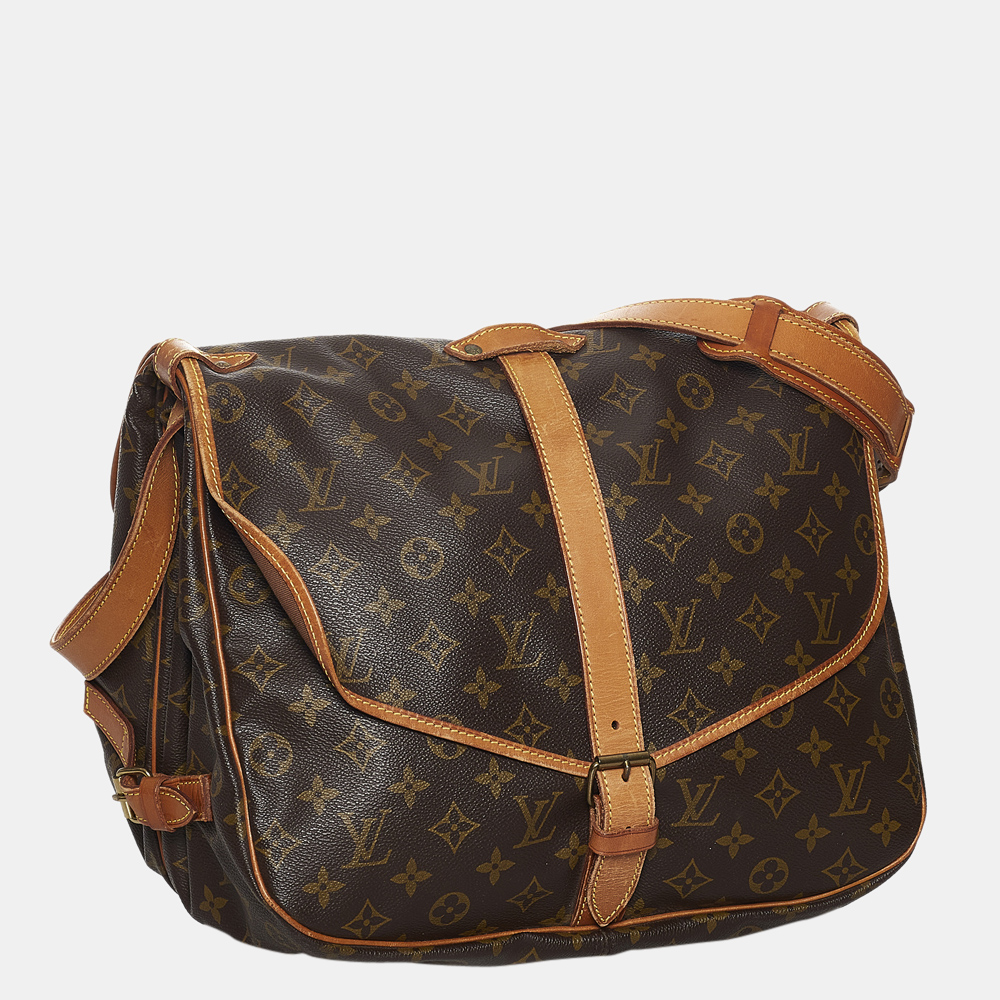 

Louis Vuitton Brown Monogram Saumur 35