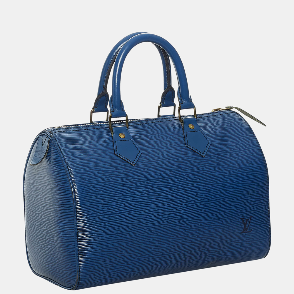 

Louis Vuitton Blue Epi Speedy 25