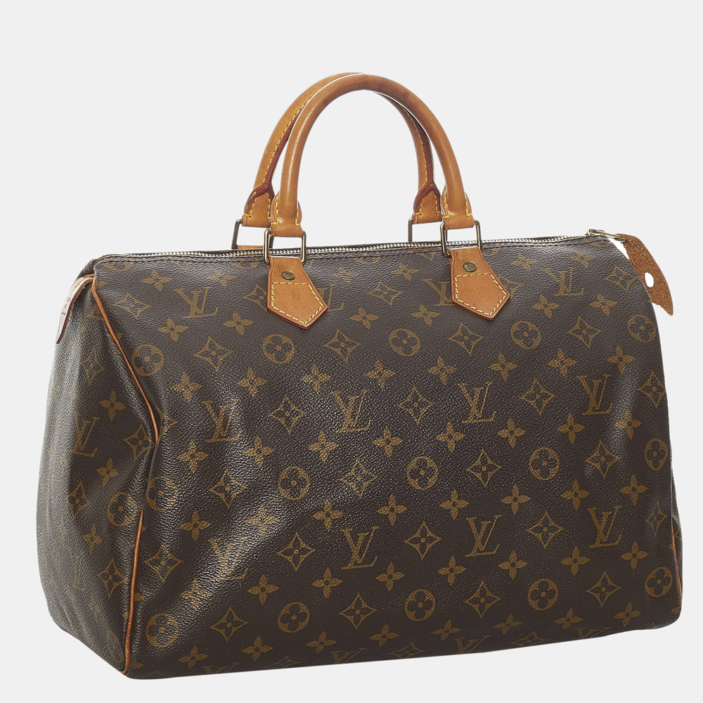 

Louis Vuitton Brown Monogram Speedy 35