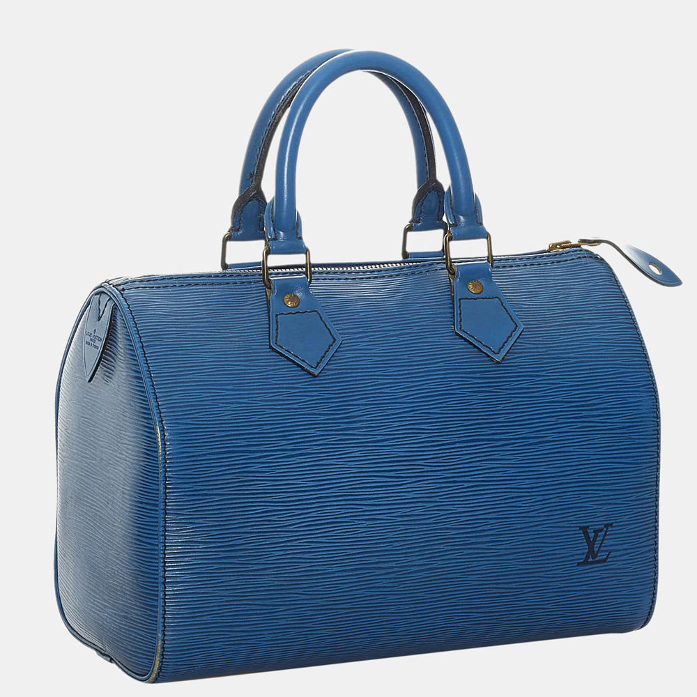 

Louis Vuitton Blue Epi Speedy 25