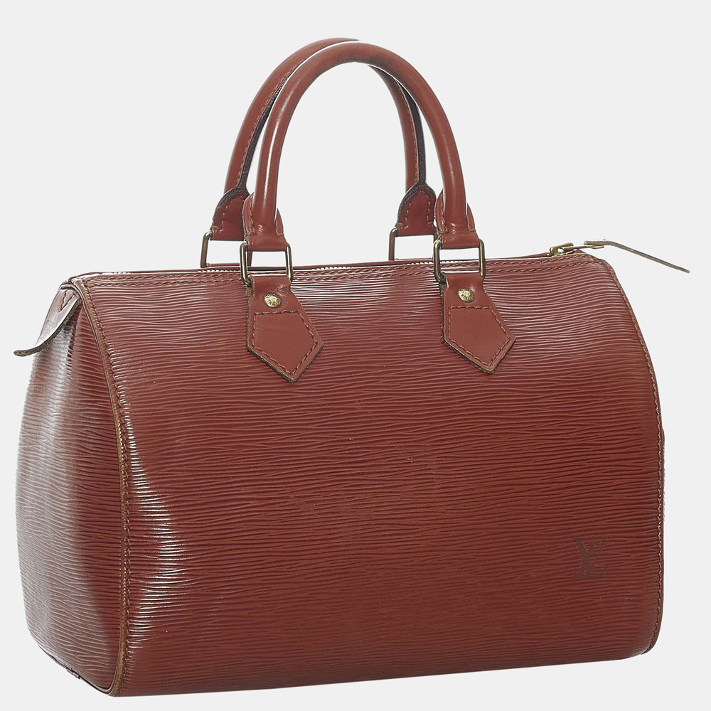 

Louis Vuitton Brown Epi Speedy 25