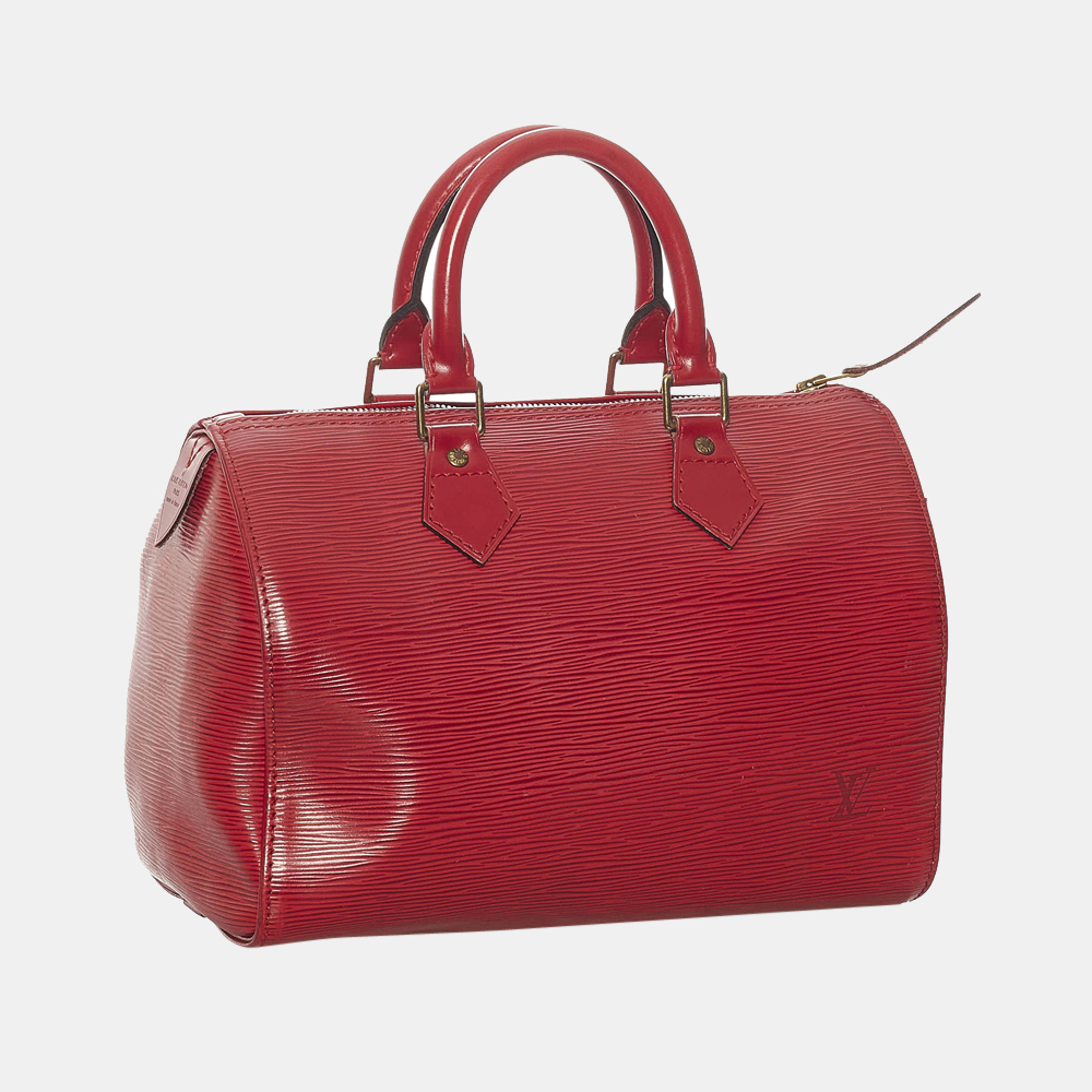 

Louis Vuitton Red Epi Speedy 25