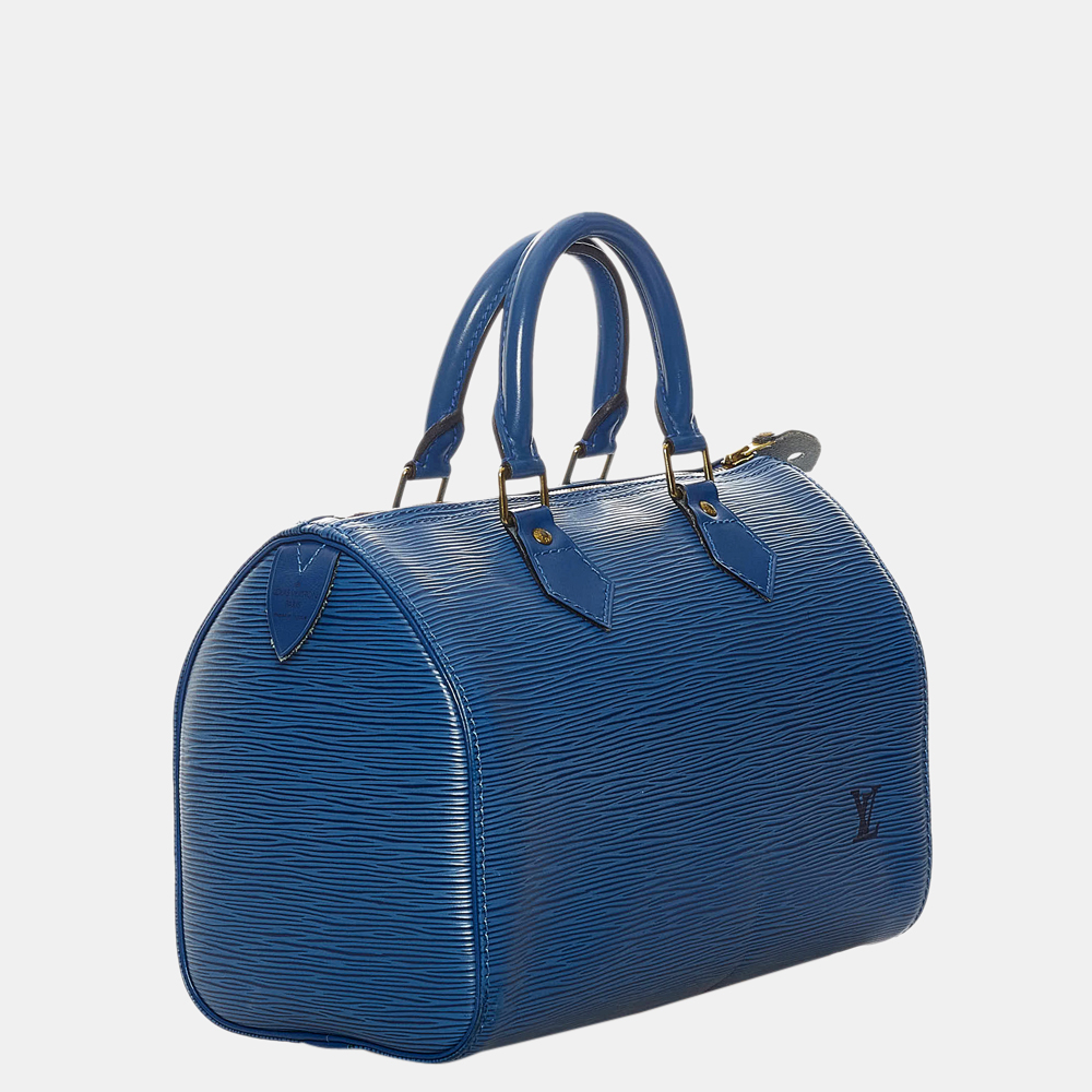 

Louis Vuitton Blue Epi Speedy 25
