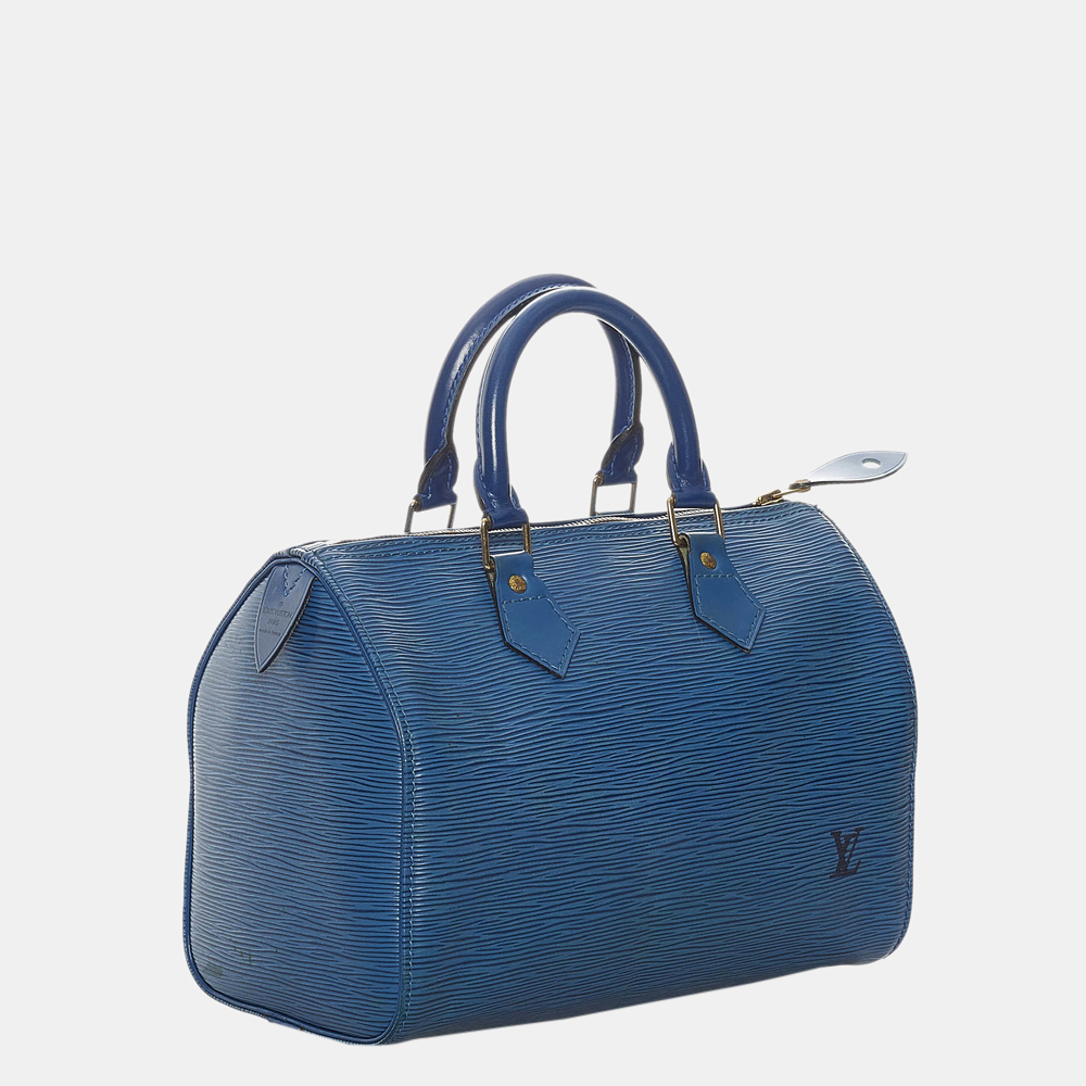 

Louis Vuitton Blue Epi Speedy 25