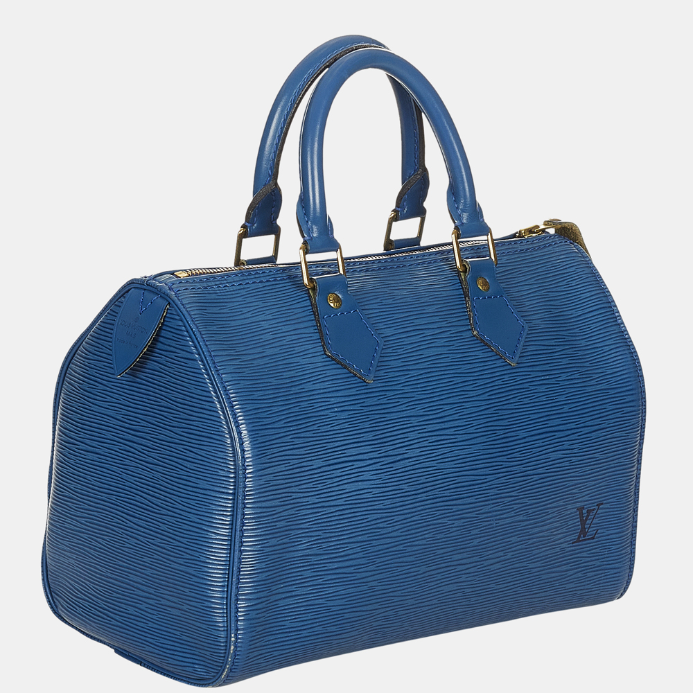

Louis Vuitton Blue Epi Speedy 25