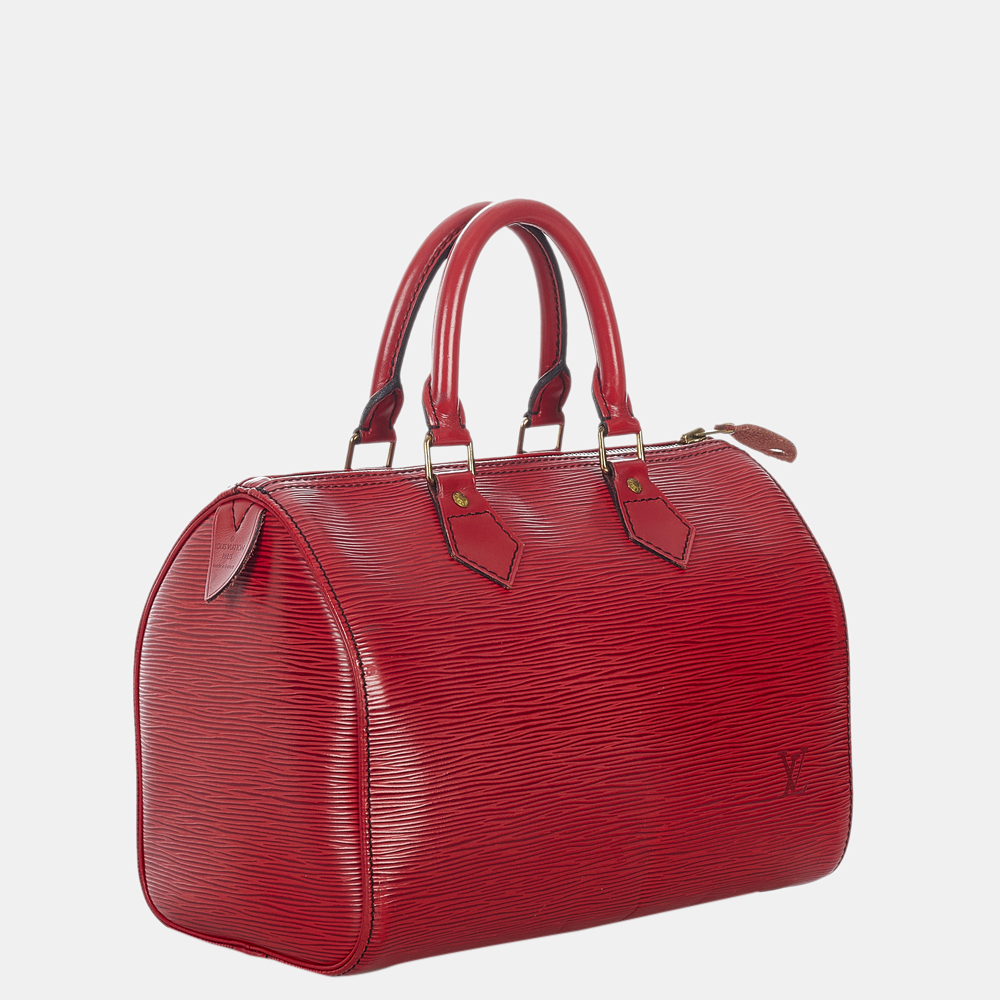 

Louis Vuitton Red Epi Speedy 25