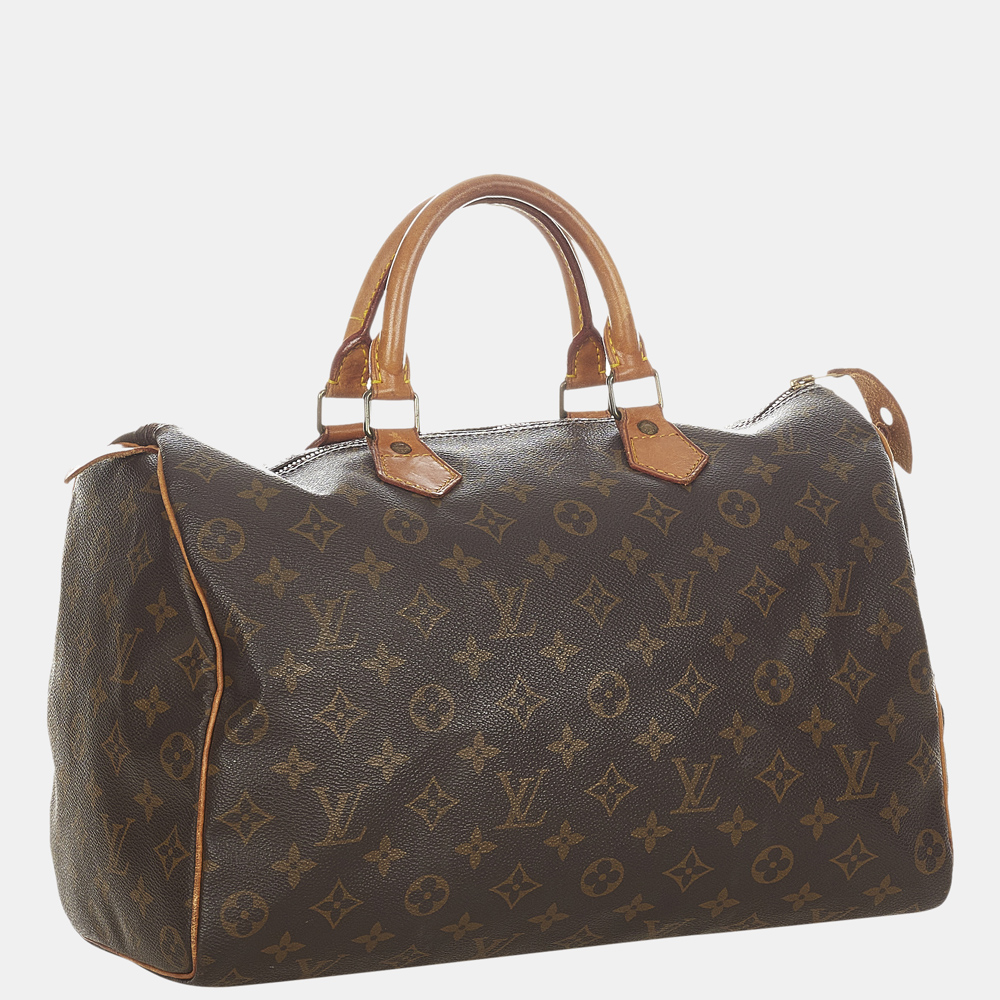 

Louis Vuitton Brown Monogram Speedy 35
