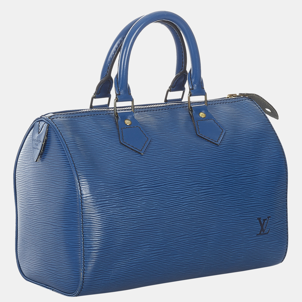 

Louis Vuitton Blue Epi Speedy 25