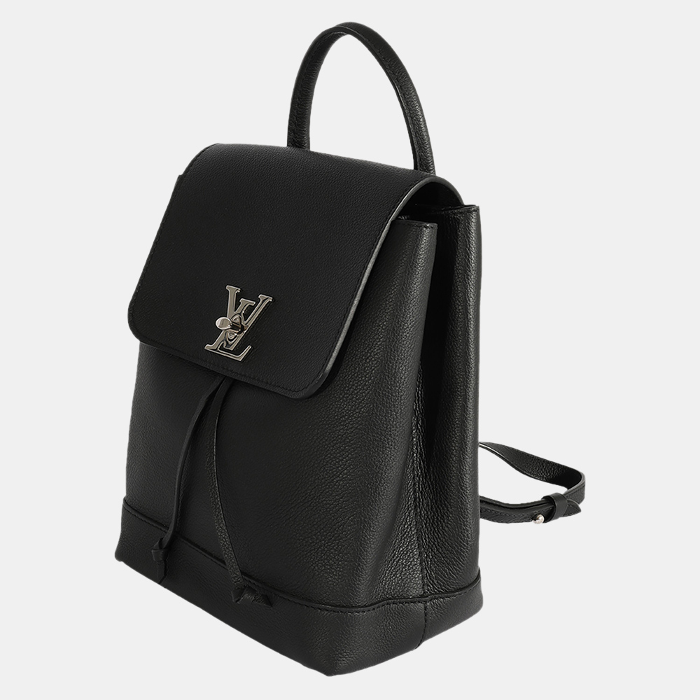 

Louis Vuitton Black Calfskin Leather Lockme Backpack