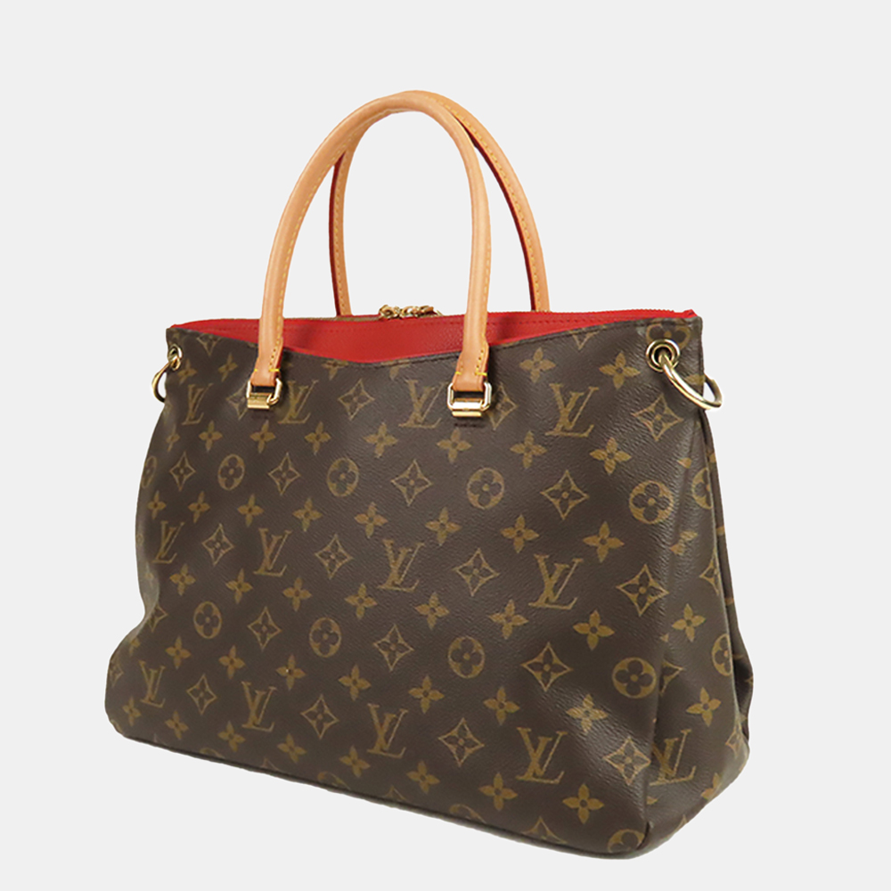 

Louis Vuitton Brown/Red Monogram Pallas Satchel