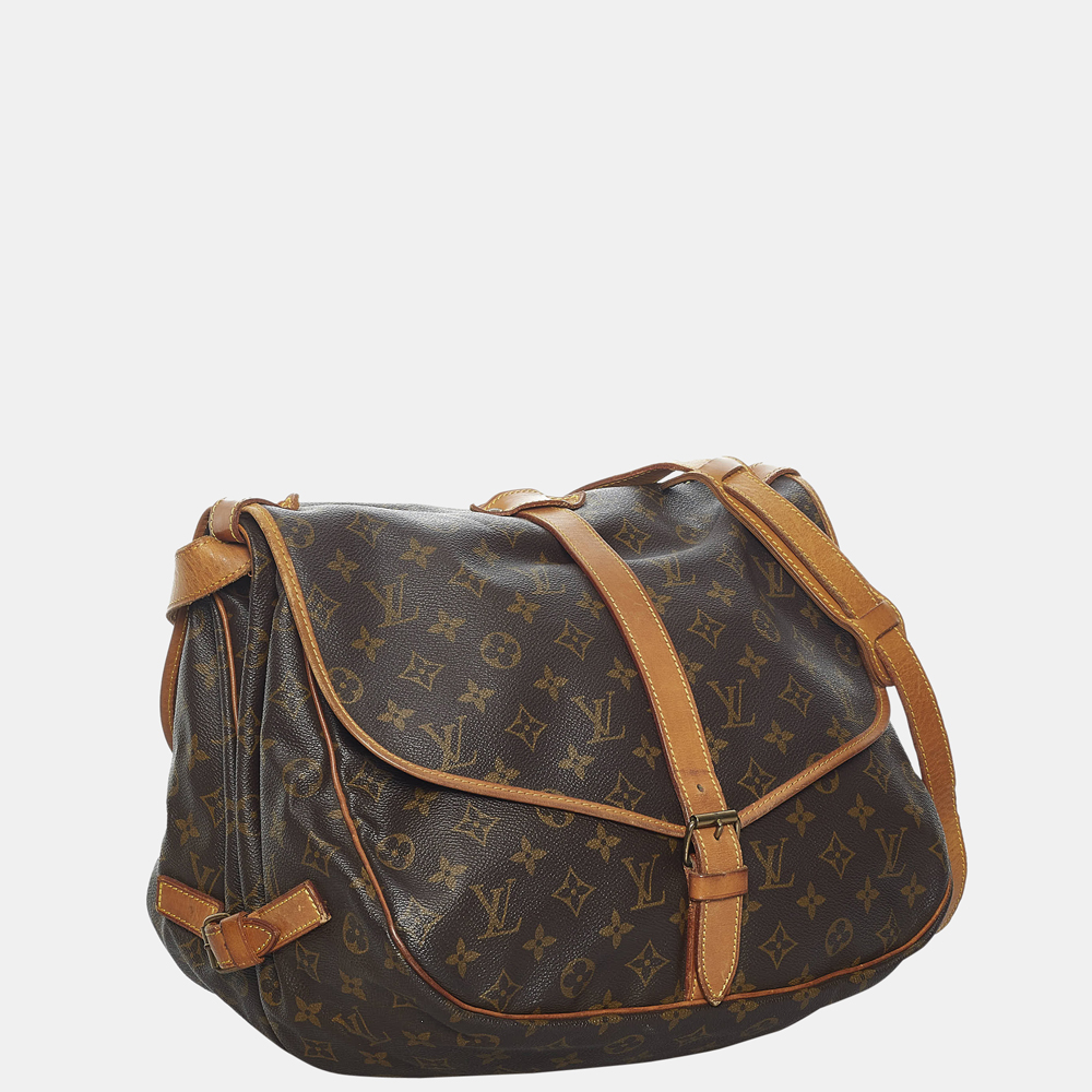 

Louis Vuitton Brown Monogram Saumur 35