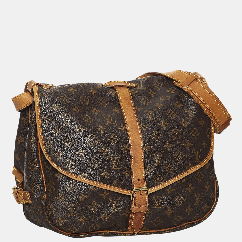 

Louis Vuitton Brown Monogram Saumur 35