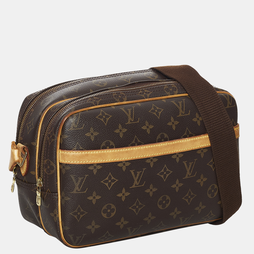 

Louis Vuitton Brown Monogram Reporter PM