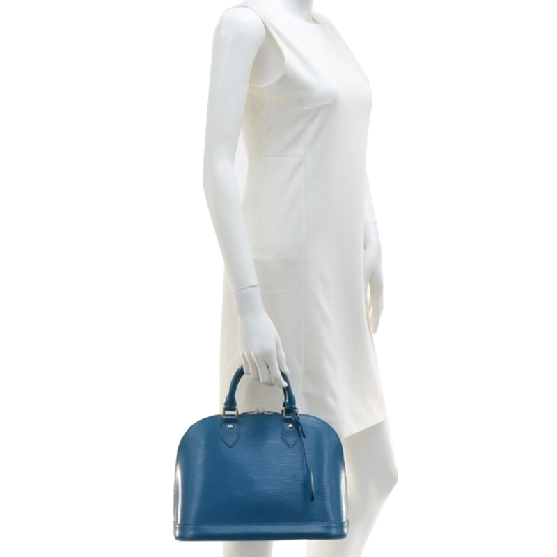 

Louis Vuitton Blue Epi Leather Alma Tote